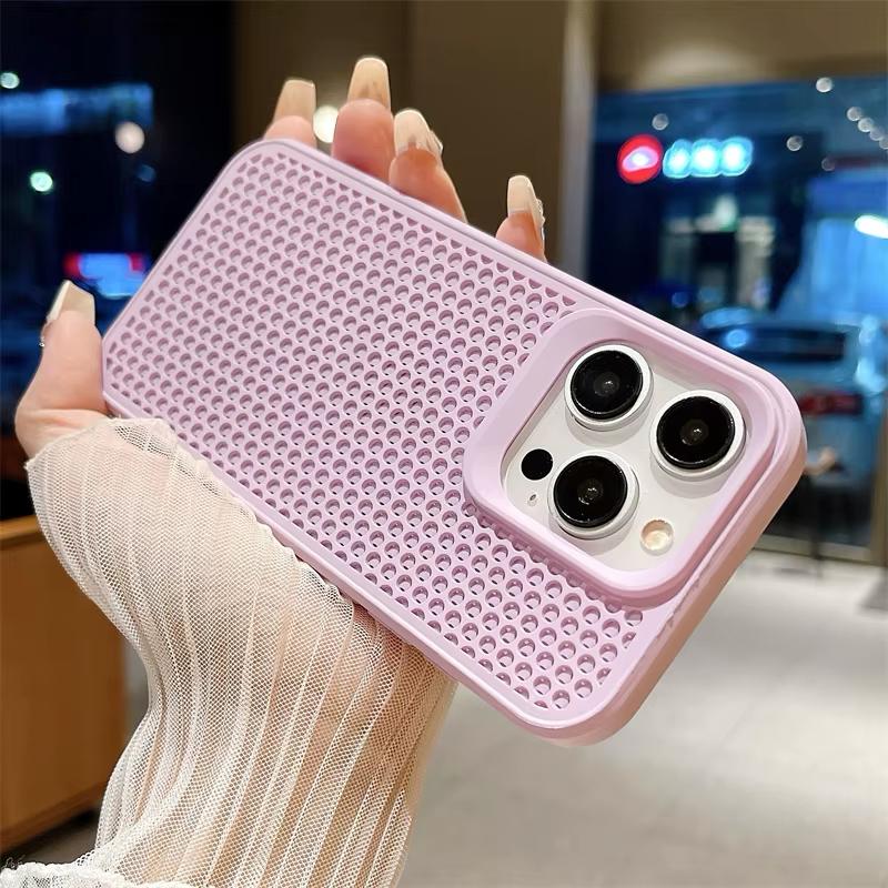 

Роскошный теплоотводящий дышащий сетчатый чехол для телефона iPhone 16 15 14 Plus 13 12 11 Pro Max противоударный мягкий бампер твердый чехол iPhone 16