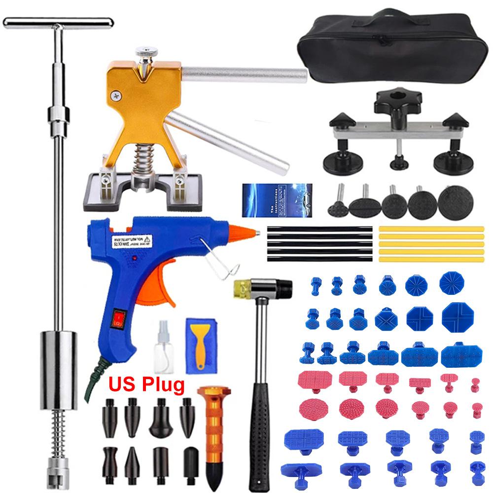 

Набор для ремонта вмятин на автомобиле. Инструменты для удаления вмятин с присоской. Осмотр кузова без покраски. Набор для ремонта вмятин с обратным молотком.