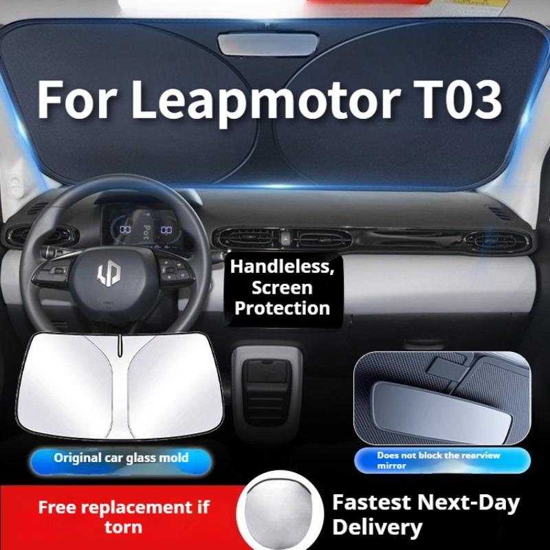For Leapmotor T03 Car Front Windshield Sunshade Umbrella Sun Visor Sun Protection Heat Insulation Window Cover Car
