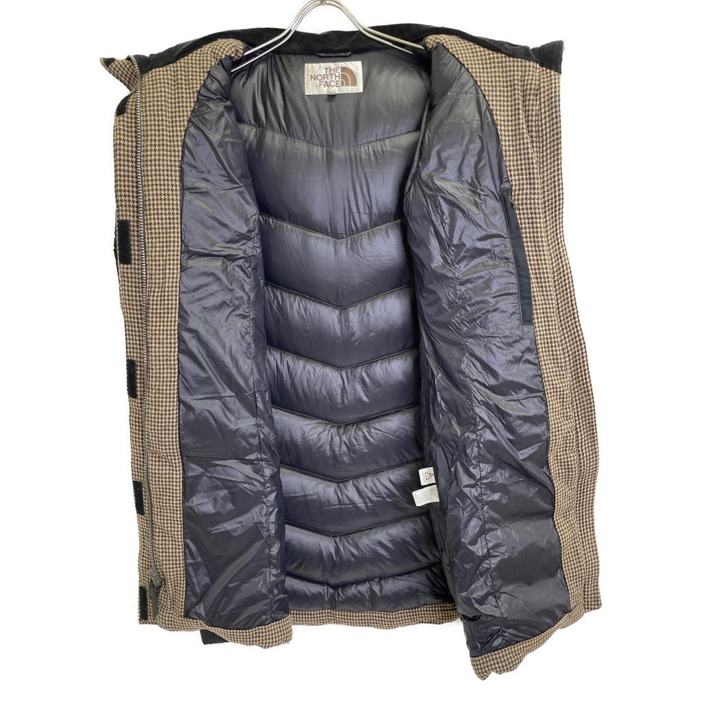 The North Face NYJ1DF90 Beige Houndstooth Long Down Jacket Jacket 80 beigeUsed