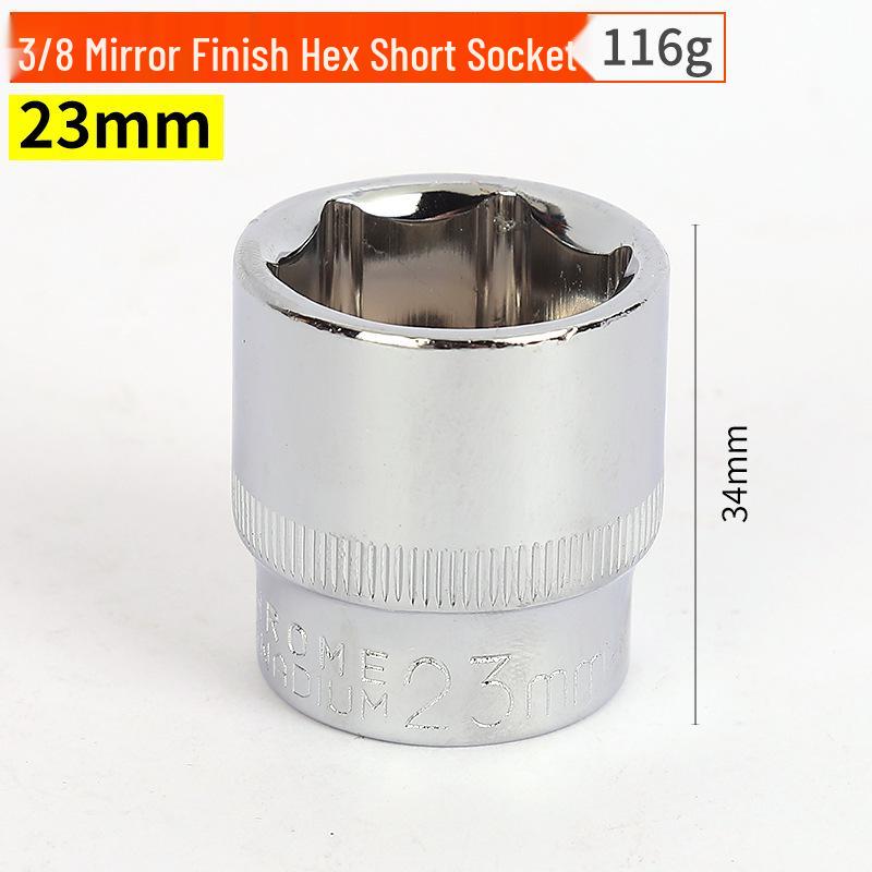 3/8" Sechskantstecknuss 10mm 6-Kant Mittellang Kurz Chrom-Vanadiumstahl Metrisch