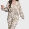 Women's Kimono Pajamas: Spring/Autumn Japanese Style V-Neck Cardigan with Long Sleeves & Trousers, Cute and Sweet for Home Wear
