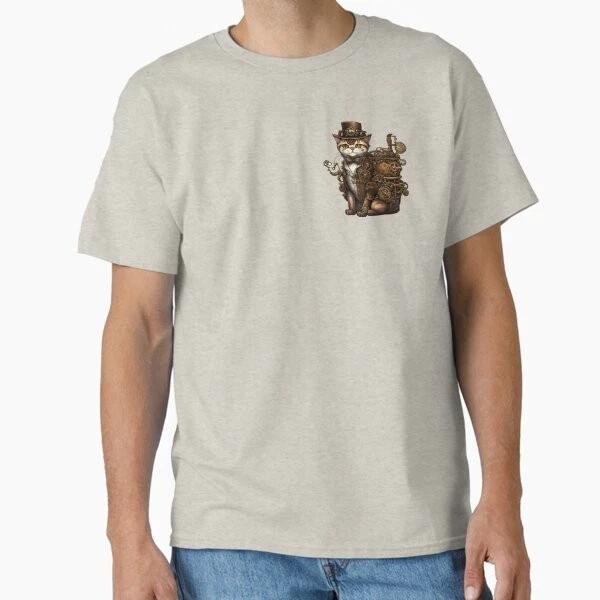 Cute Steampunk Cat In A Mechanical Suit Classic Made In UsaAus TShirt S2xl S
