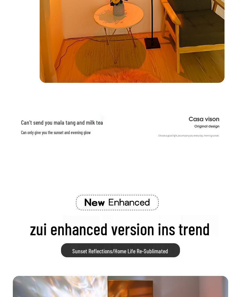 Popular Ripple Sunset Projection Lamp for Ambient Decor In Living Rooms & Bedrooms