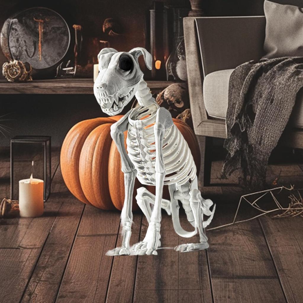 Szkielet Psa Halloween Szkielet Szczeniaka Rzeźba Realistyczny Szkielet Psa Halloween Statua Czaszka Kość Sztuka Ozdoby na Spotkanie