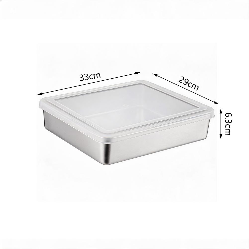 Bezpieczna dla żywności Stal Nierdzewna Taca na Tiramisu Prostokątna Forma do Pieczenia 33cm 29cm 44cm 29cm Głęboka Konstrukcja do Dużych Partii white