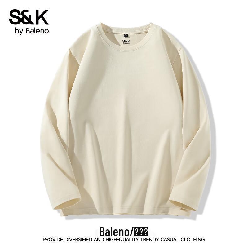 Baleno Men's S&K Series 220G Pure Cotton Round Neck Long Sleeve T-Shirt