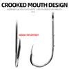 1000pcs 92247 Octopus Beak Baitholder Fishing Hooks Carbon Steel Barbed Offset Octopus Circle Hooks for Saltwater Freshwater