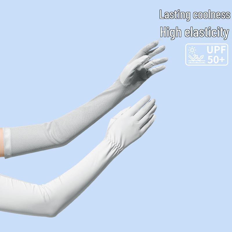 Women's Ice Silk UV Protection Sleeves: Breathable, Long, Non-Slip Arm Guards for Outdoor Use