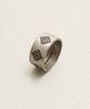 Towtow Archive Sani Stamp Wide Ring Silver Burnished