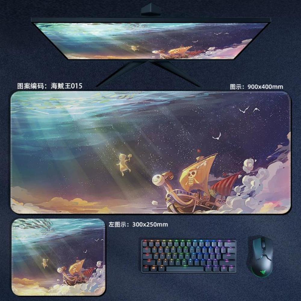 Nautical King Animation Periphery Cute ONE PIECE Leather Mouse Pad Boys Oversized Small E-sports Game Office Computer Keyboard Pad Notebook Table Mat