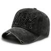 Solid Color Baseball Cap with Letter Patch Sun Hat Casual Duckbill Hat  Sports