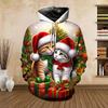 2025 Christmas Men’s Pullover Christmas Tree Hoodie Winter Snowman Sweatshirt
