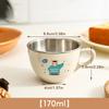 WORTHBUY 170ML Mini Water Cup Tumbler For Kids Students Removable 304 Stainless Steel Double Layer Milk Coffee Mug With Handle
