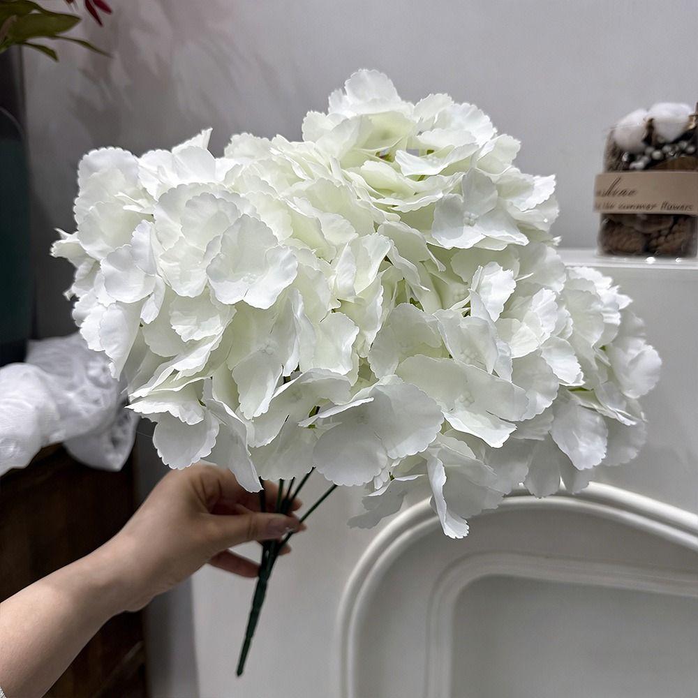5 Heads Artificial Hydrangea Flower DIY Silk Bridal Hydrangea Bouquet Beauty Fake Hydrangea Flowers