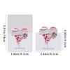 5 pieces of oil painting, three-dimensional love, creative gift cards, artistic and envelope hand drawn greeting cards
