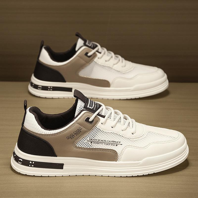 Mesh Breathable Men'S Shoes Thin Trendy Brand Mesh Shoes Little White Labor Insurance Casual Flat Non-Slip Board Shoes
