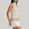 Camiseta Polo de Golf sin Mangas para Mujer con Cuello con Cremallera y Estampado, Camiseta sin Mangas Deportiva para Deportes y Actividades al Aire Libre