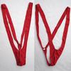 Mankini Solid Color/Leopard Print Stretchy Sexy Men Solid Color Sling Swimsuit for Summer