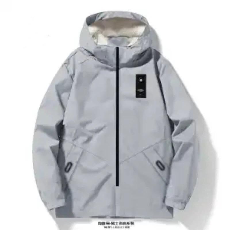 

Winter Solid Color Thickened Cotton Coat Sports Casual Jacket Youth Fashion Versatile Mid-length Coat L серый