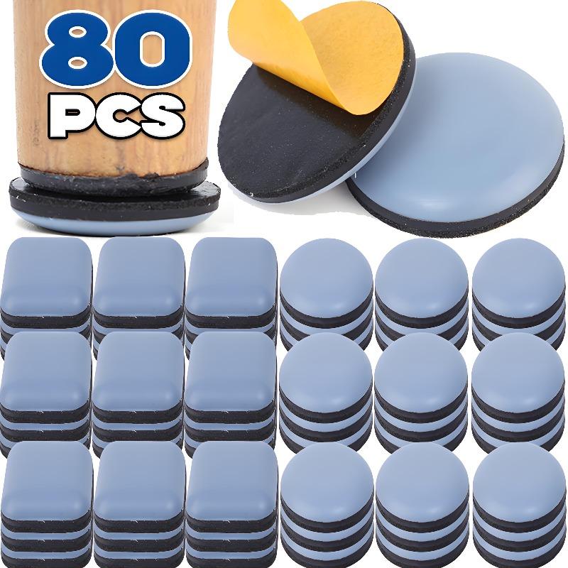 80-4PCS Self-Adhesive Furniture Glides Self Adhesive Chair Leg Slider Bumper Pad Anti-abrasion Floor Protector Applian Sliders