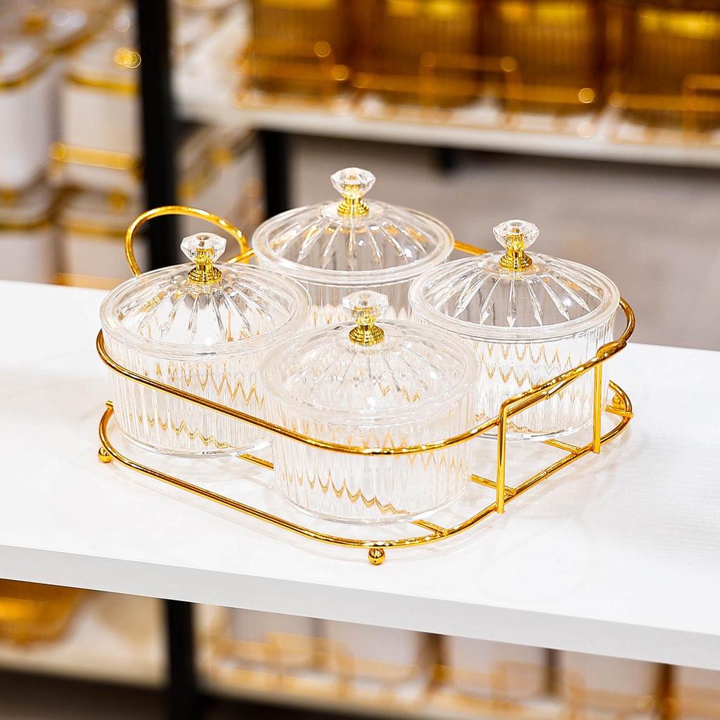 Luxury Compartmentalized Fruit and Snack Tray for Home Display