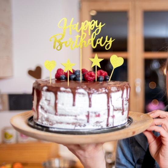 

22 шт., топперы для торта с блестками, пищевые многоразовые, компактные, потрясающий визуальный эффект, сверкающие украшения для торта, товары для вечеринок