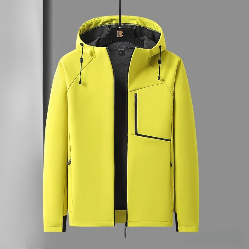 New Men's Spring and Autumn Thickened Warm Jacket Casual Versatile Hooded Jacket