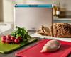 Joseph Joseph Cutting Board Set of 4, Large Size Folio, Color-Coded for Different Food Types, Non-Slip, Dishwasher Safe, with Storage Case, Food Icons