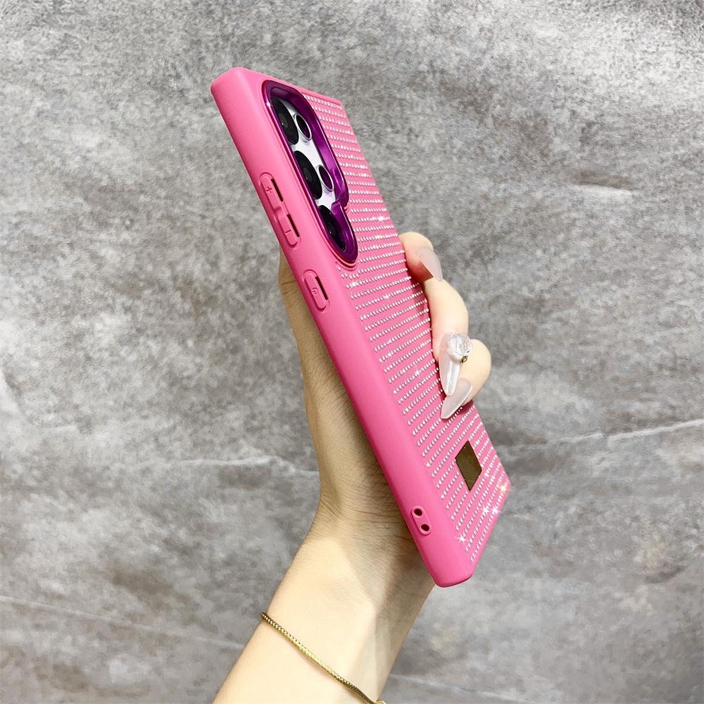 Luxury Girl Diamond Bling Glitter Phone Case for Samsung Galaxy S25 Ultra S24 S23 FE S22 S21 Plus A55 ZFLIP 6 High-grade Cover