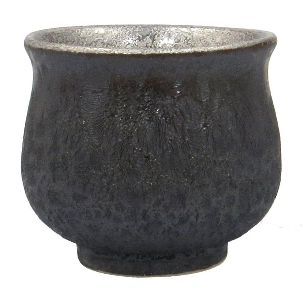 Arita Touetsu round sake interior with silver ware, Kiln, cup, crystal-like glaze, 467130-773