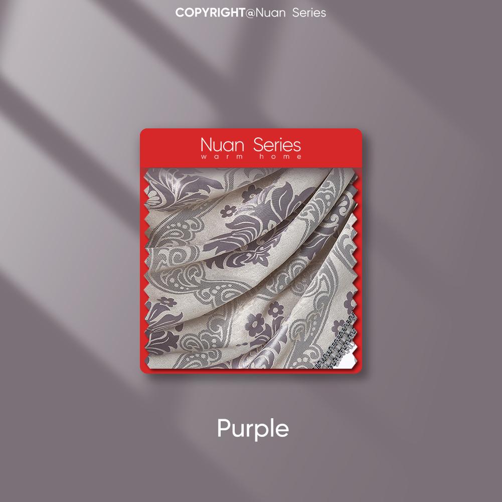 

1 шт. серия Nuan, модная и универсальная занавеска в европейском стиле с кружевной отделкой для декора маленького окна 70x42 см W70cm x L42cm фиолетовый