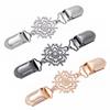 Rhinestone Snowflake Brooch Pins for Women Sweater Clip Vintage Hollow Out Shawl Cardigan Clasp Waist Fixing Button Accessory