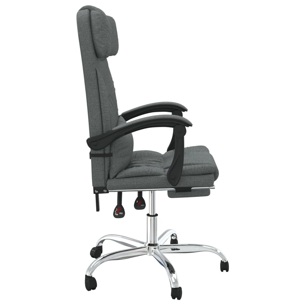 Vidaxl Foldable Massage Armchair, Dark Gray, Fabric Upholstered