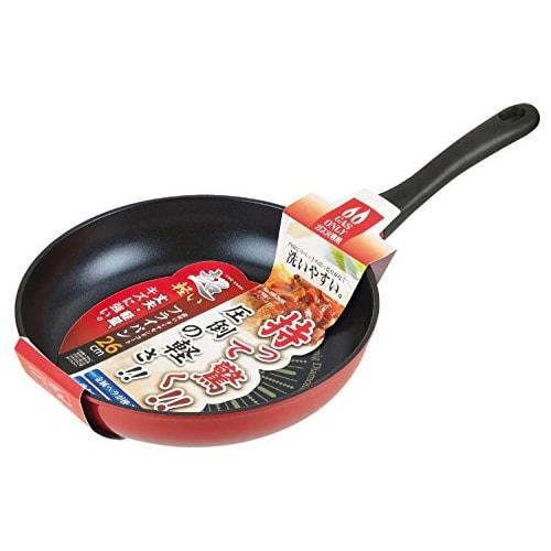 Pearl Metal Lightweight Frying Pan, 26cm, Gas Stove Only, Triple-Layer Diamond Coating, Ultra Lightweight, HB-2688 Red