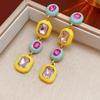 Set Collana Patchwork di Strass Vintage - Gioielli Clavicola Stile Corte Retrò