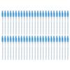 50Pcs Pack Disposable Eyelash Mascara Brushes Wands Bendable Superfine Fiber for EyeLash Extension Makeup SuppliesBlue
