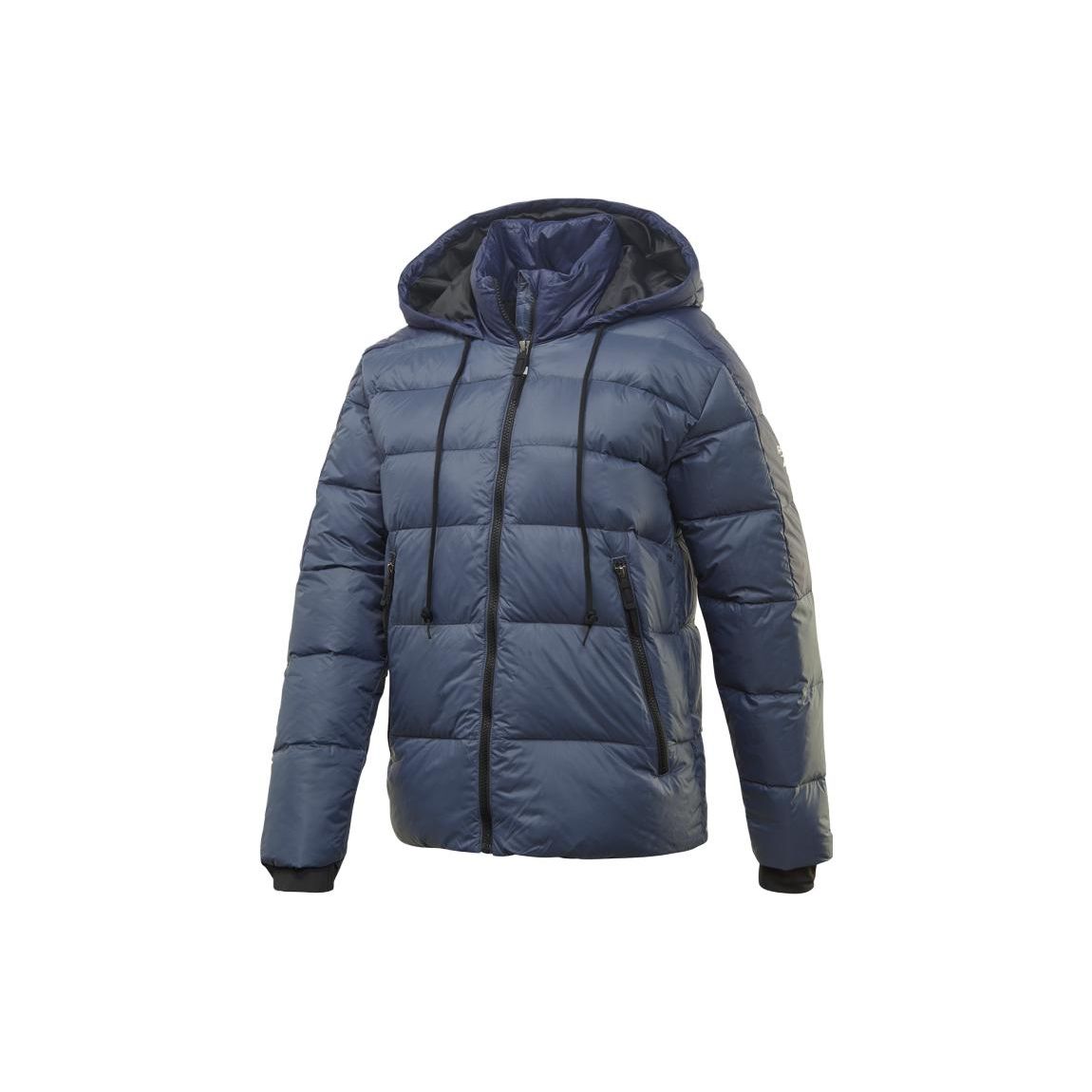

Reebok Women s Hooded Short Down Jacket Pink/Blue FT0675 XL
