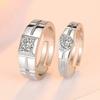 2 Stück 925 Sterling Silber Partnerringe Zirkonia Für Damen Herren Exquisit Student Freundin Silber Schmuck Zubehör HochzeitGutes Produkt