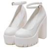 Spring new super high heel women's shoes stage model single shoes thick heel work shoes catwalk shoes women