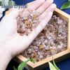 Natural Red Copper Rutilated Quartz Crystal Stone for Purification, Fish Tank Decoration, and Buddha Offerings.