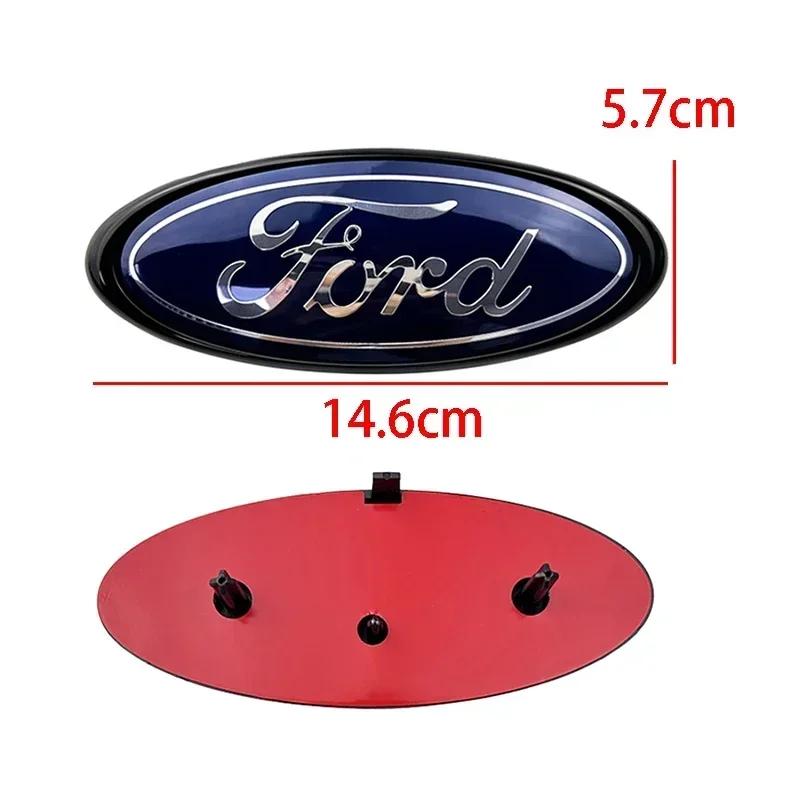Automobilio lipdukas 2026 Ford Naujas 2025 Karštas 14.6x5.7cm Emblema Automobilio Priekinės Dangos Grotelių Ženklelis Ford Kuga Focus Ranger Mustang Mondeo Fies