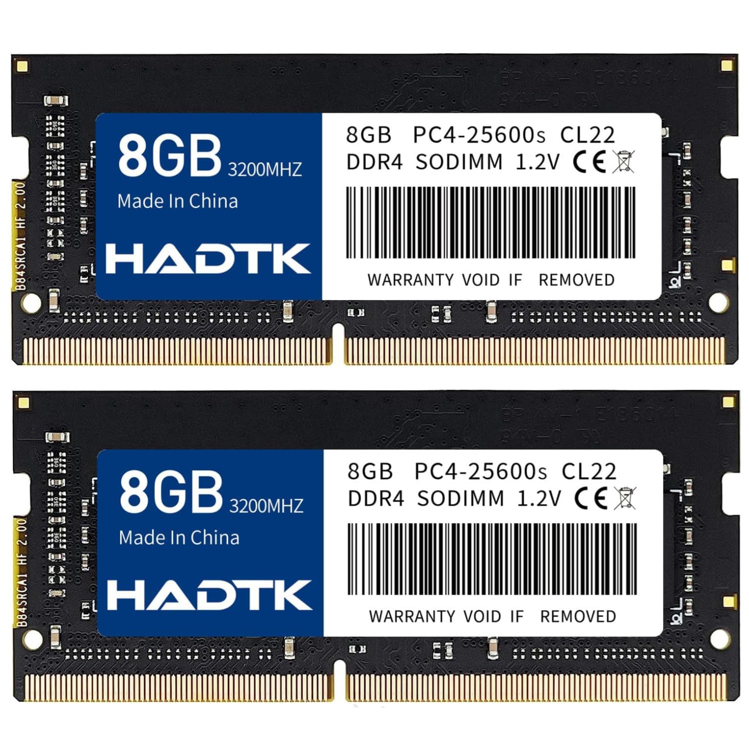 

HADTK Laptop Memory DDR4 3200MHz 8GB x 2 Discs Memory Expansion Inspiron Latitude Compatible Compatibility Guaranteed PC4-25600 SO-DIMM (Total 16GB)