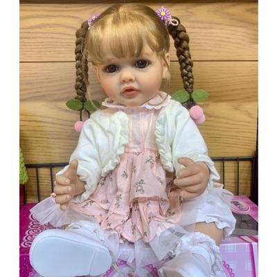55 CM Betty skutočne vyzerajúce zakorenené vlasy znovuzrodená bábika Celotelové silikónové vodotesné znovuzrodené dievčatko princezná bábika hračky pre dievčatá dieťa darček k sviatku