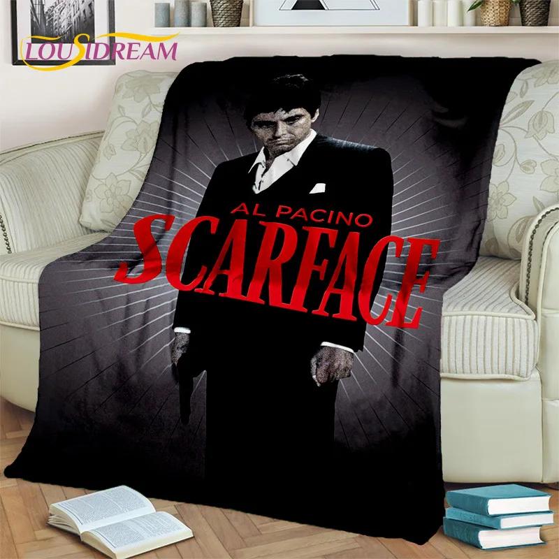 Scarface 3D Classics Movie Tony HD Blanket,Soft Throw Blanket for Home Bedroom Bed Sofa Picnic Travel Office Cover Blanket Kids