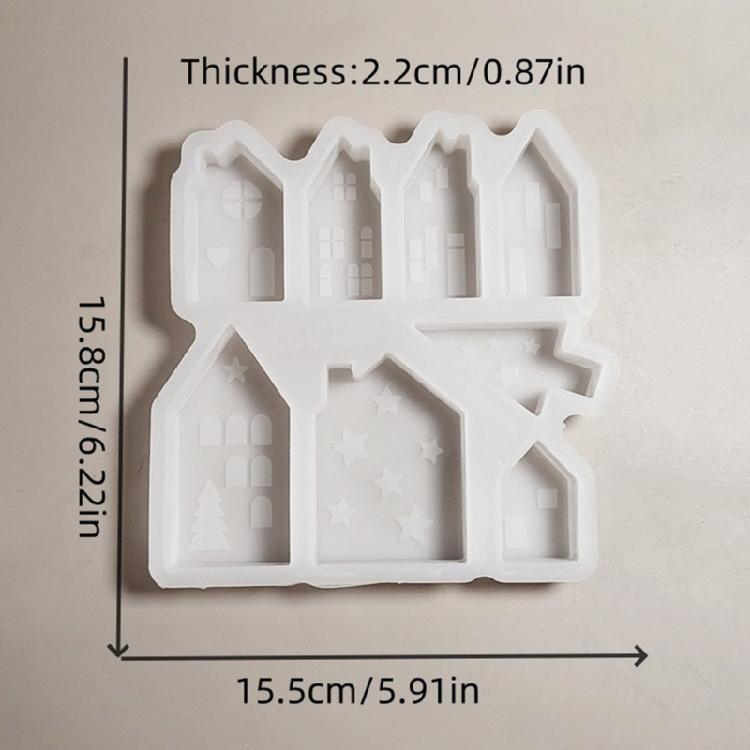 Easy Use Silicone Craft Mould for Customes House Creation Cement Ornaments Gift Making Space Enhancement Tool