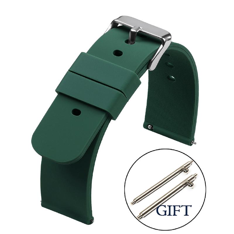 Silikon-Uhrenarmband 18mm 20mm 22mm 24mm Uhrarmband Smartwatch Armband Herren Damen Ersatz-Armband Weiches Rejot Uhrenband