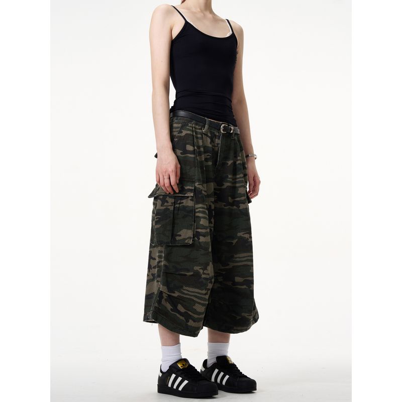 Madwitch Chinese Fad Original Camouflage Wide-Leg Overalls