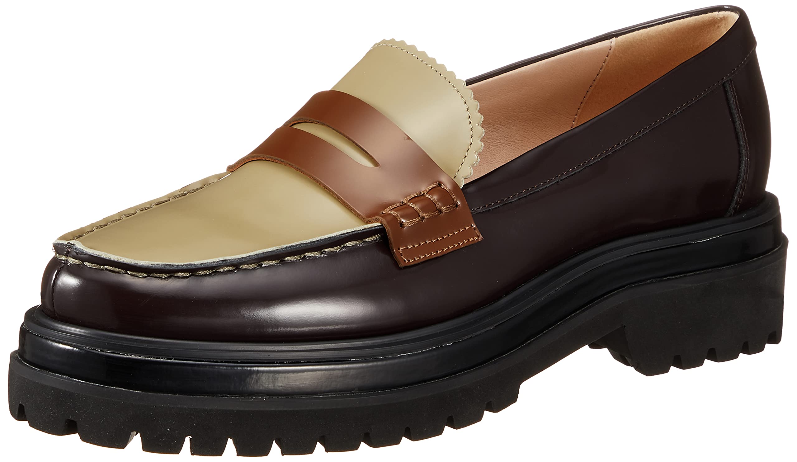

Rubber Sole Loafer RWGS224505 BRW cm [Fur Fur] Women s 23.5