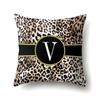 Polyester Pillow Case Decorative Leopard Print Home Furnishing 26 English Letter Printed Pillow Case